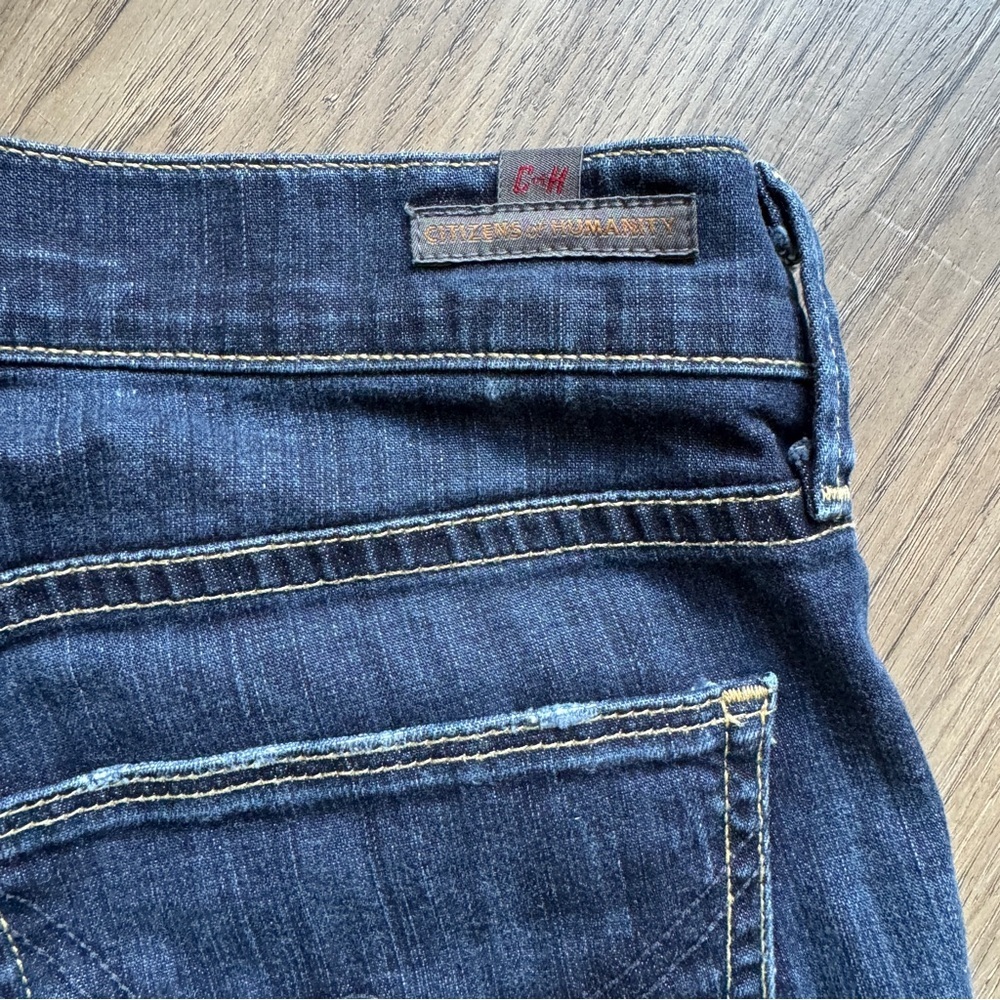 Citizens of Humanity Dark Blue Low Rise Straight Leg Jeans - Size 27 - Picture 12 of 16